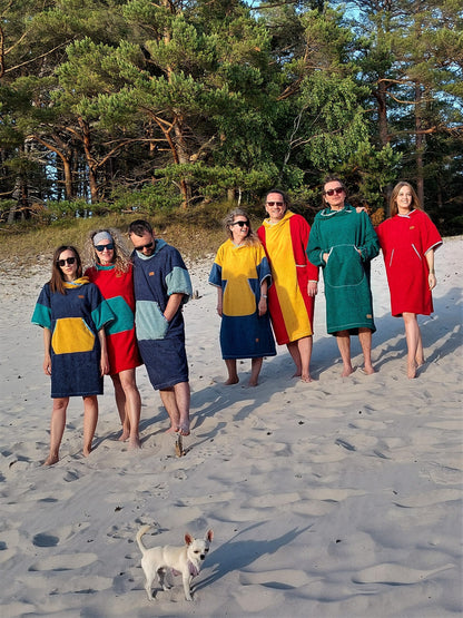 Surf Ponczo Deep Blue - bawełna frotte