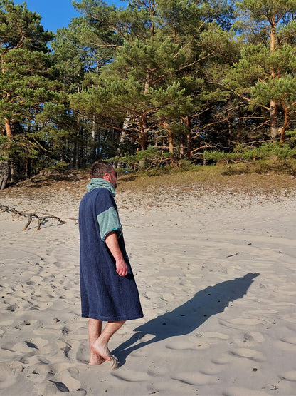 Surf Ponczo Deep Blue - bawełna frotte