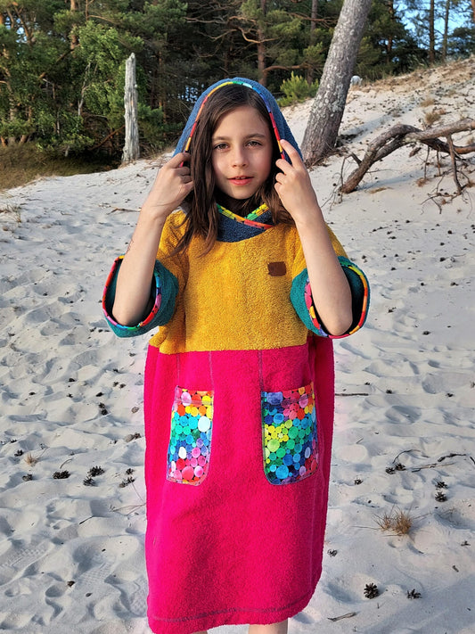 Surf Ponczo Bubble Tea- bawełna frotte