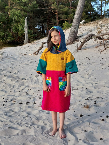 Surf Ponczo Bubble Tea- bawełna frotte