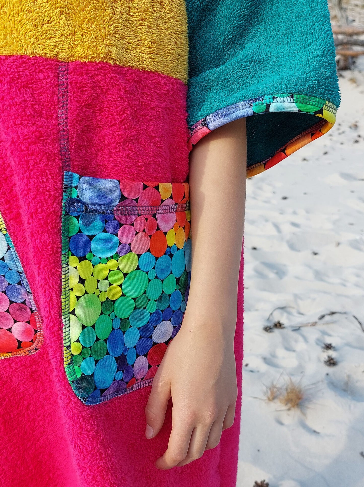 Surf Ponczo Bubble Tea- bawełna frotte