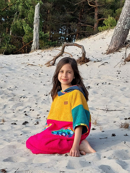 Surf Ponczo Bubble Tea- bawełna frotte