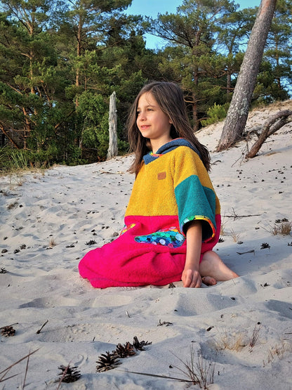 Surf Ponczo Bubble Tea- bawełna frotte