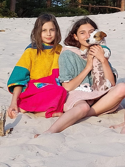 Surf Ponczo Bubble Tea- bawełna frotte